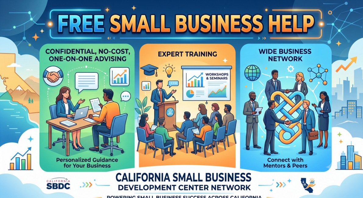 California Free business consulting infographic SBCA
