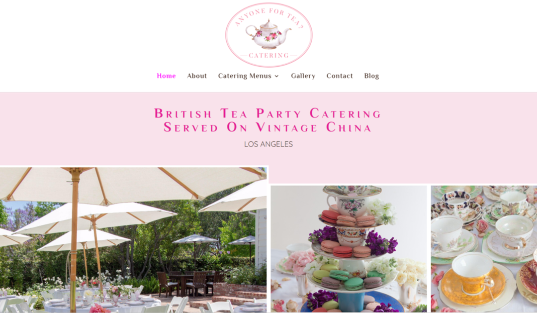 Catering company website Beverly Hills