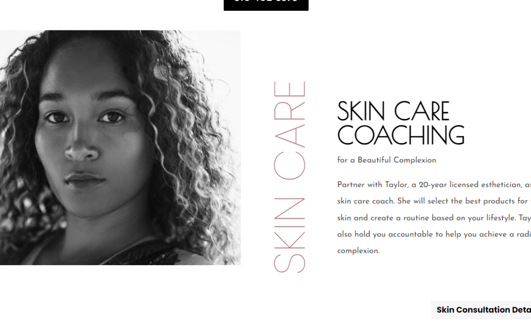 website built for a skin and brow spa and studio in Santa Monica