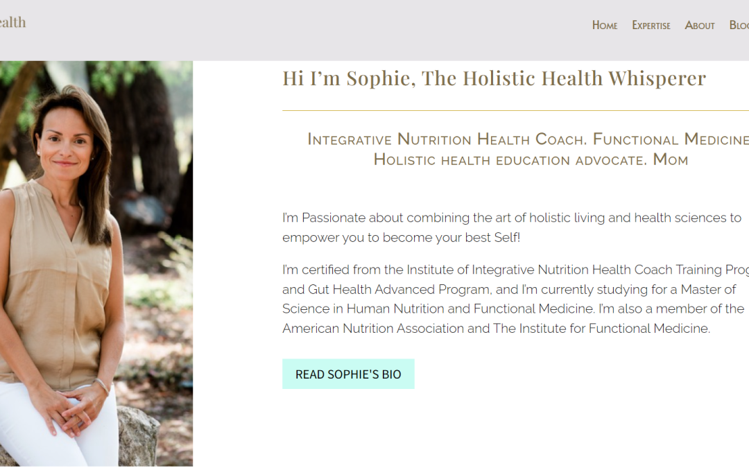 health coach Los Angeles website design